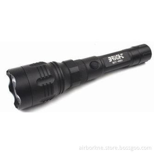 High quality Outdoor Black LED Police Flashlight 18650 Batt